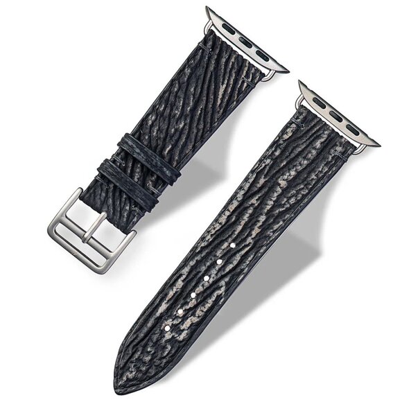 Real Shark Skin Watch Strap – Luxury Edition Black Matte